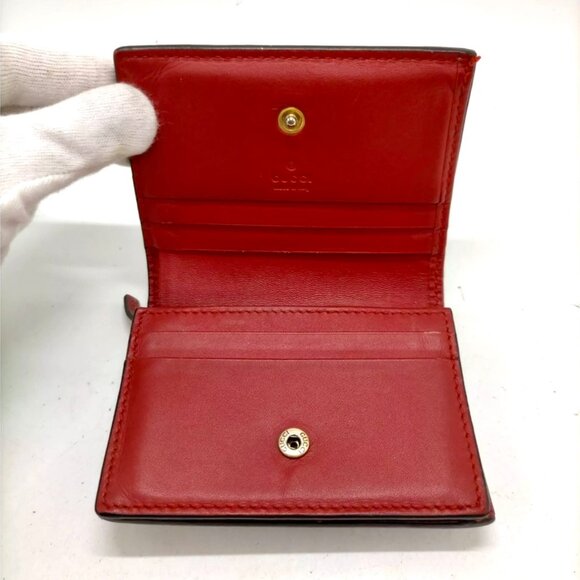 Gucci Guccissima PVC and Leather with Sparkly Cherry Compact Wallet - Picture 8 of 16